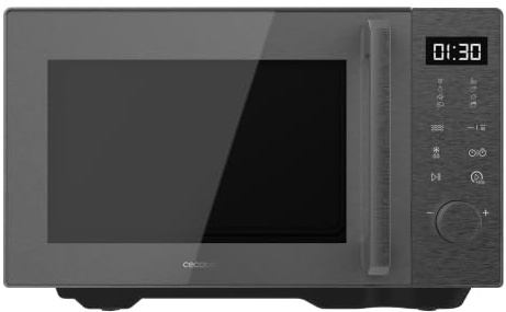 Cecotec Mikrowelle ohne Drehteller Proclean Flatbed Inverter Pro Silver | 20L Fassungsvermögen, 800W Leistung, Inverter - Technologie, Flatbed - Design, Abtau - Funktion