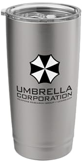 Umbrella Corporation Stacked Black/White Logo Stainless Steel Insulated Tumbler