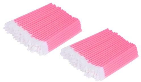 Alaoo 100pcs Pinceaux Lèvre Jetables, Brosse à lèvres, Rose | Brosse à Lèvres Applicateur Applicateur Batonnet, Brosse à Lèvres Jetable Lip Brush Parfait Outil de Maquillage Kits
