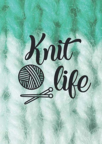 Knit life: Das Strick Journal für deine Strickprojekte mit 100 Seiten Strickpapier 4:5