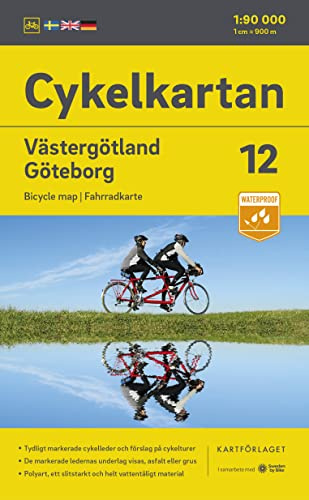 Cykelkartan Blad 12 Västergötland/Göteborg 1:90000: Radwanderkarte 12 Västergötland 1:90000