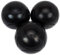 Obut Pétanque-/Boccia-/Boule-Matchkugeln, halbweich, 75m, Schwarz, schwarz, 690g
