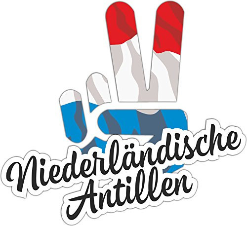 INDIGOS UG - Aufkleber - Autoaufkleber - Sticker - Niederländische Antillen - Victory - Sieg - Heckscheibe, Kofferraum - 10x8cm