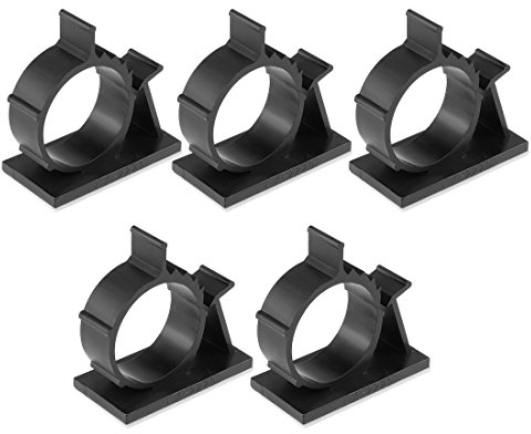 sourcing map 5Stk. Selbstklebende Einstellbar Drahthalter Kabelschelle Aufkleber Klemmen 2225 DE de
