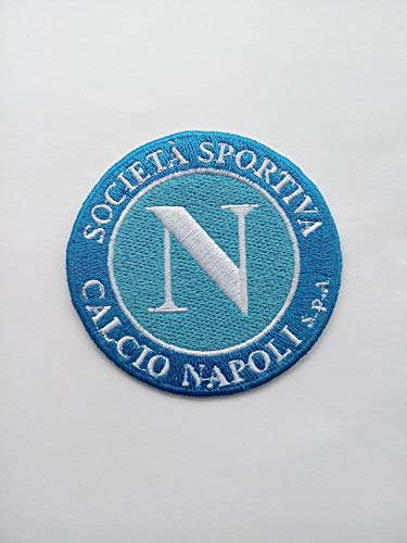2 Stück/lot Fußball Soccer Fussball Club Team Neapel Logo Iron on Patch Italy Serie A Aufnaeher Applique Buegelbild Embroidered