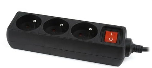 ENERGENIE UPS Power Strip, 3FR SOCKETS, Fused Switch, 16A, C14 Plug, 0.6M, Black