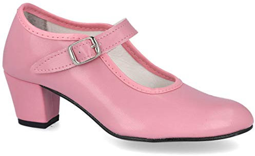Creaciones PASOS DE BAILE 15 Zapatos Flamenca - Sintético para: NIÑA Color: Rosa Talla: 22