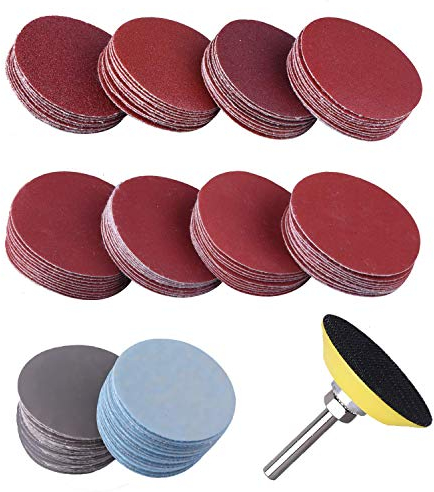 Schleifscheiben Pad Kit, 2 Zoll 100PCS Sandscheibenkissenabdeckung 1/4 Zoll Schaftbohrschleifer Schleifwerkzeug Sandscheibenkissenabdeckung