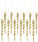Amosfun 12Pcs Weihnachtsbaum Eiszapfen Ornamente Verdreht Klar Plastik Eiszapfen Tropfen Ornamente Weihnachtsbaum Eiszapfen Hängen für DIY Gartenparty Hochzeit (Golden)