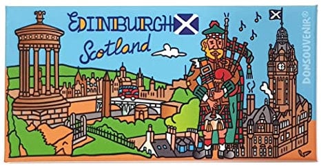 DONSOUVENIR Magnetic Edinburgh Scotland, Style: Scenic Cityscape, Type: Decorative Magnet, Quantity: 1, Material: Color Printed Magnet