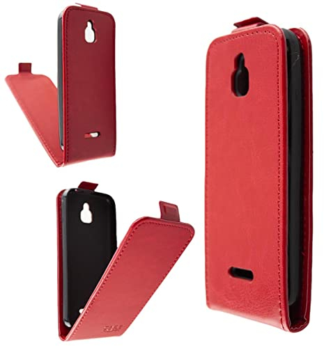 caseroxx Flip Cover für Nokia 6300 4G in rot – Handy-Tasche mit Kreditkartenfächern & Magnetverschluss aus Kunstleder, schlank & funktional