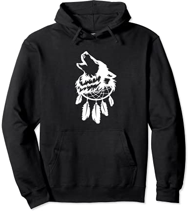 Dream Catcher Wolf Pullover Hoodie