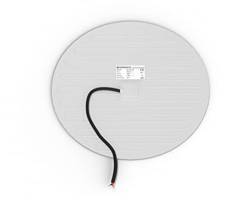 Termofol Heizfolie 230v unter Wandspiegel - Heizmatte Anti-Dampf fur Badezimmer - Badspiegel Heizung Elektrisch - Spiegelheizung Wandheizung Folie - Oval - ⌀ 45 cm(45W)