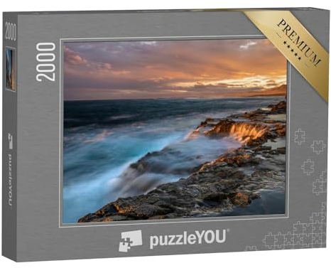 puzzleYOU: Puzzle 2000 Teile „Beeindruckender Sonnenuntergang über den felsigen Klippen von Fuerteventura“ – aus der Puzzle-Kollektion Fuerteventura