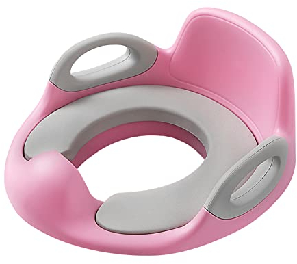 Froadp Toilettensitze für Kinder, Töpfchentrainer WC Sitz mit PU Spritzschutz, Antirutsch Sitzerhöhung Lerntöpfchen, Toilettensitz für Kinder 1-8 Jahre Jungen und Mädchen (Rosa)