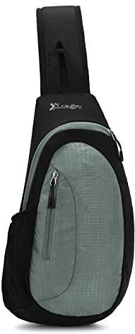 Mardiko Sling Bag für Herren und Damen, kleiner Rucksack, Schultertasche, Brusttasche, wasserdicht, leicht, ein Riemen, Rucksack für Reisen, Sport, Wandern, Grau