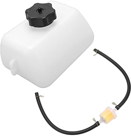Akozon Tanque de Gasolina de Combustible de Gas, 1L el Plastico Impermeable Depósito de Combustible con Filtro de Combustible de Manguera para 2 Tiempos Mini Motocicleta ATV