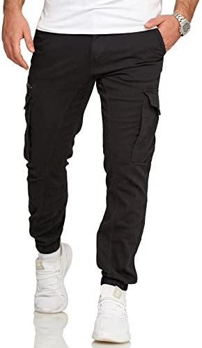 JACK & JONES Infinity Herren Cargohose Ollie ARIS Freizeithose Cargo Joggers (Black, W31 L30)