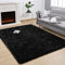 ROHATIM Hochflor Teppich Wohnzimmer Super weich Shaggy Teppich Flauschiger,Soft Area Rug Schlafzimmer Teppiche Super weich Fluffy Kindermatte(Schwarz,200 x 300 cm)