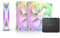 NZXT F120 RGB Duo Triple Pack - 3 x 120mm doppelseitiger RGB-Lüfter mit RGB-Controller – 20 einzeln adressierbare LEDs – Ausgeglichener Airflow und statischer Druck – Weiß