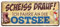 Ostsee Blechschild - Retro Deko Metallschild - Geschenk für Küstenfans Ostseefans - Dekoration Wohnmobil Wohnwagen Reisemobil Camper Büro Werkstatt - 28x12cm