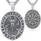 Wikinger Halskette Herren Wikinger Odin Kette Sterling Silber 925 Viking Odin Anhänger Nordische Amulett Wikinger Schmuck für Herren Männer