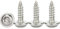 Drenky Vis à Tôle Torx M4x10mm,50 Pièces Vis a Bois avec Rondelle Acier Inoxydable A2 V2A Vis Autoperceuse à Tête bombée Plate,Dureté élevée,Entièrement Fileté