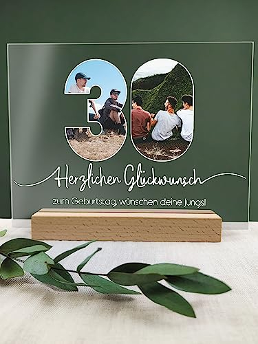 30 Geburtstag - Foto Acryl Tafel - 30 Geburtstag Dekoration, Geschenkideen zum 30 Geburtstag, 30 Geburtstag Frauen, 30 Geburtstag Männer, 30 Geburtstag Geschenk, 30. Geburtstag, 30 Geburtstag Deko