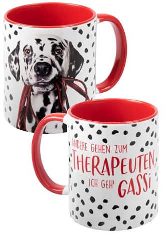 mug - DOG -Gassi - inner red: ceramic, 320 ml