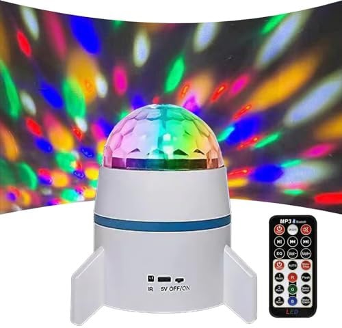 BVCL 3 in 1 mini disco balls Disco light At the bottom is a Bluetooth-connected audio speaker, with a remote control