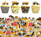 Baufahrzeug Cupcake Topper, 64 Stück Klebreispapier Essbar Torten Deko Baustelle Muffin Cake Topper Tortendeko Cupcake Deko für Kinder Geburtstag