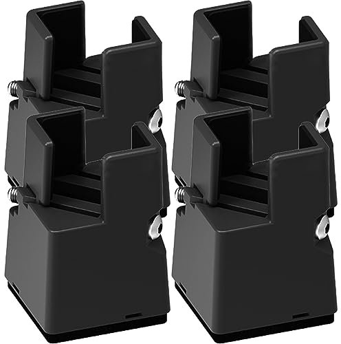 Cabilock 4pcs Platform Bed Risers Bed Frame Leg Pads High Desk Leg Risers Easy to Install and Clean