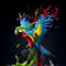 Pro-Art Glasbild Colorful Ara, 50x50 cm