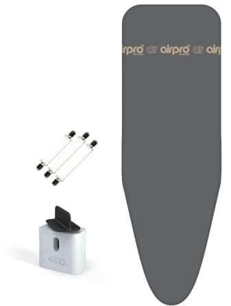 AirPro By Widex Housse de Planche à Repasser 6 Couches pour Fer a Vapeur - Taille XL Universel Max 125x50 cm - Plus d'eau sous la Table - Repasse jusqu'à 50% Plus Vite - Made in Europa