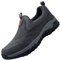 AZMAHT Mocasines Hombres Lona Slip On Zapatillas de Deporte Zapatillas Running Caminar Gimnasio Fitness Atlético Tenis Trabajo Sneakers Ligeros Transpirables,Gris,43/265mm