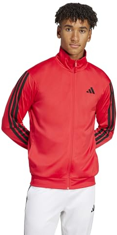 adidas Felpa da Uomo in Tricot con 3 Strisce, Pure Ruby, L, Rubino pu, L