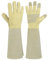 HANDLANDY Gartenhandschuhe lang für Damen und Herren, Ziegenleder, Rosen-Gartenhandschuhe, atmungsaktiv und langlebig, Beige, Größe XL