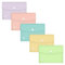 Oxford Urban Documents Pochette A6 Portefeuille en Plastique Opaque Assortis Pastel Lot de 5