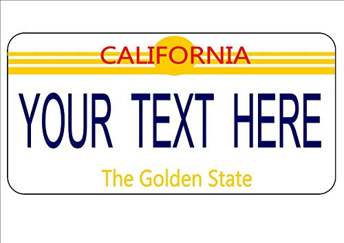 Personalised Birthday Gift Novelty Number Plates California Licence Plate License Plate 6x12 inches