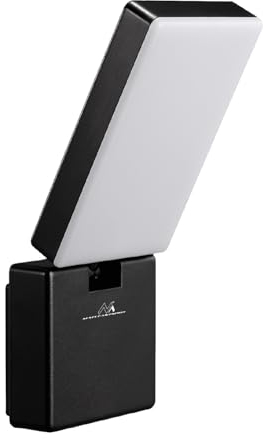 Maclean MCE514 LED Wandleuchte, Wandbeleuchtung für Außen- und Innenbereich, Einstellbare Rotation und Neigung Wandlampe, 10W, IP65 - Wasserfest, 700lm, 4000K Neutralweiß (Schwarz)