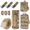 V.Step Molle Tasche Set, Taktischer Gürtel mit Taschen, Molle Pouch Taktische Hüfttaschen, Rucksack Zusatztaschen für Camping Wandern Jagd, Tarnfarbe