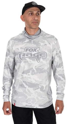 Fox Rage UV Hooded Light Cam Top - Angelpullover, Größe:XXXL