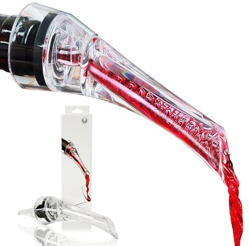 Kearning Weinbelüfter, Ausgießer, reichhaltige Blasen, Dekanterausguss, Wein-Luftbelüfter, verbesserter Geschmack, Belüftungsausgießer, professionelle Qualität, Weinausgießer, Belüfter, kein Tropfen,