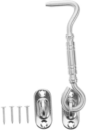 Alipis Sicherheitsverbesserter Fensterhaken 4 Zoll Torhaken Türriegel Sichtschutzhaken Riegel Und Schlösser Türschloss Hasp Riegel Kompaktes Design