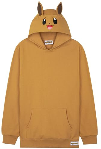 Pokemon Hoodie for Boys Teens, Hooded Sweatshirt, Pikachu Eevee Pullover Casual Sports, Long Sleeve Jumper, Anime Gifts for Boys