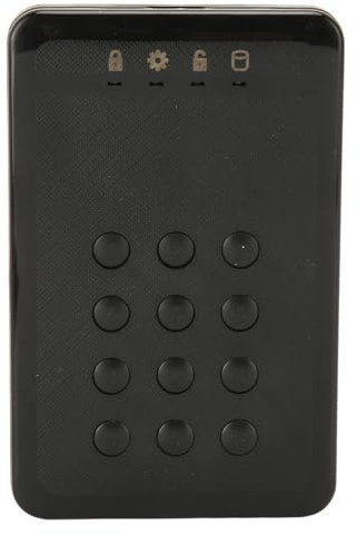SSD-Gehäuse, Verschlüsselte Externe Festplatte Disco Duro Externo 2,5 Zoll USB3.0 Passwortzugriff Hardware-Verschlüsseltes, Verschlüsseltes Festplattengehäuse Externes