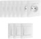Lot de 7 prises + 3 va et vient - Blanc - Artezo - Zenitech