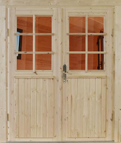 Doppeltür Einbautür Gartenhaustür Holztür Nebeneingangstür Einzeltür Nach Maß