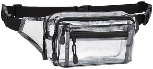 WOFASHPURET Transparente wasserdichte Outdoor-Hüfttasche Aus PVC Mit Verstellbarem Gurt Für Joggen Wandern Fahrradfahren Und Alltag Multifunktionale Bauchtasche