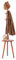 hunnycook Porte Manteau en Bois Pour Petite Pièce Avec 8 Crochets, 43 x 175 cm Meuble Entree Porte Manteau, manteaux, écharpes, sacs à main, utilisé dans le couloir, la chambre, le bureau, noyer